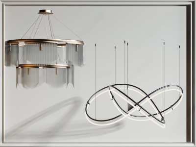 现代吊灯3D模型下载